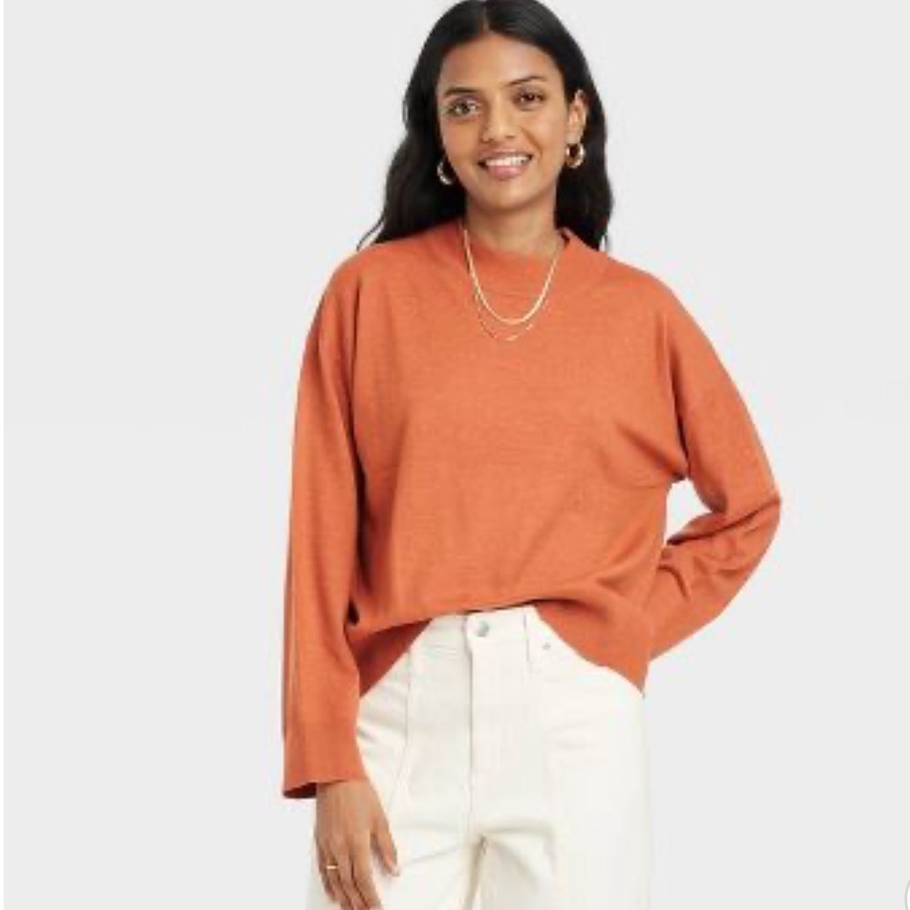 Rust crew neck A.New Day sweater. New with tags